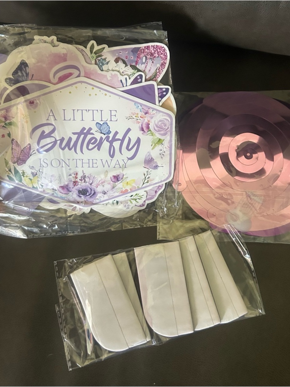 A little butterfly baby shower decoration set